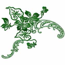 Flowers And Tree Embroidery Design 2